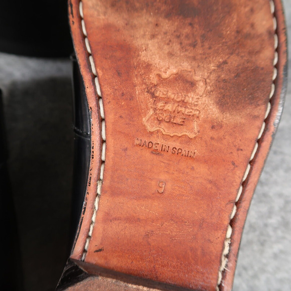 Neil Martin Shoe Men 9 Loafer Fringe Leather Classic Slip On Winston Italy Black - Picture 15 of 16